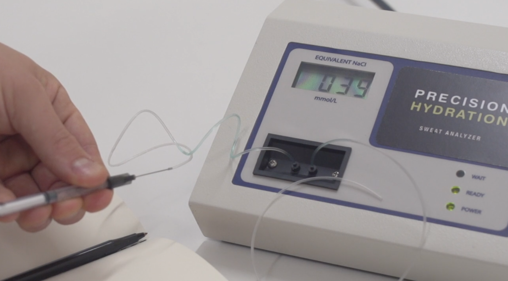 Running a sample through the machine